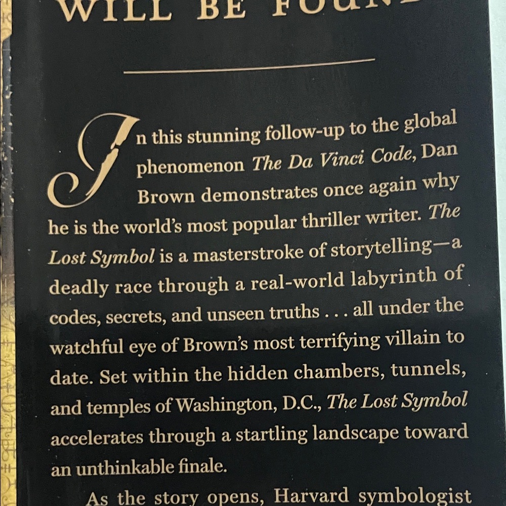 The Lost Symbol by Dan Brown Hardcover used book FIRST EDITION - Picture 8 of 16